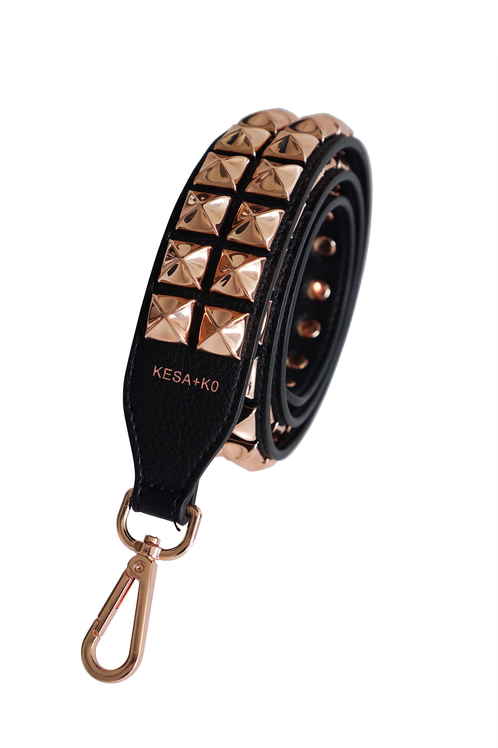 Rose Gold studded bag strap - Dalia Long length