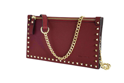 Studded Clutch Crossbody bag - Inka Wine Red