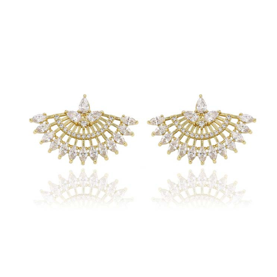 Paloma Flair earrings - 14 k gold plated