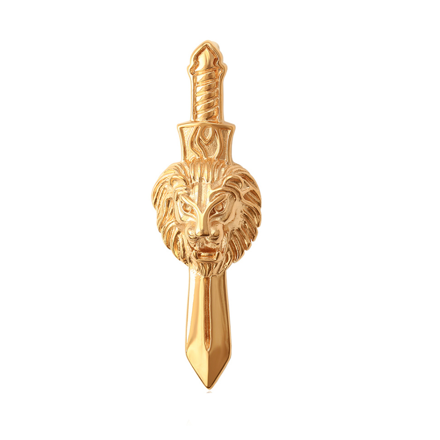 Lion Heart Sword - 18k gold plated