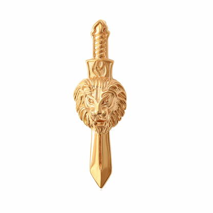 Lion Heart Sword - 18k gold plated