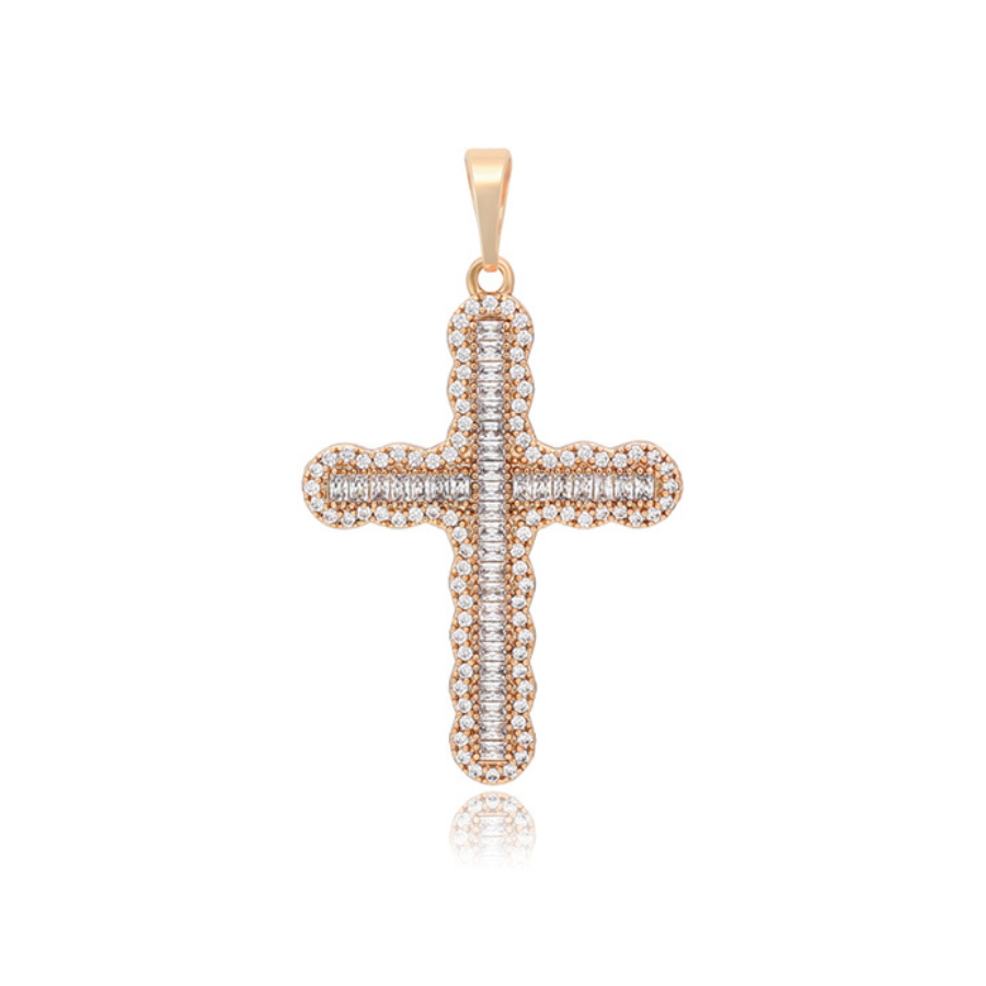 NEW Matena Lee cross pendant and chain - 18k gold plated