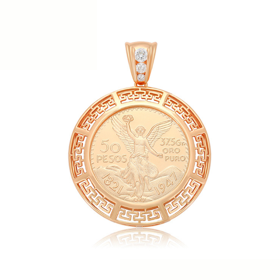 Matina Medallion Necklace - 18 k warm gold plated