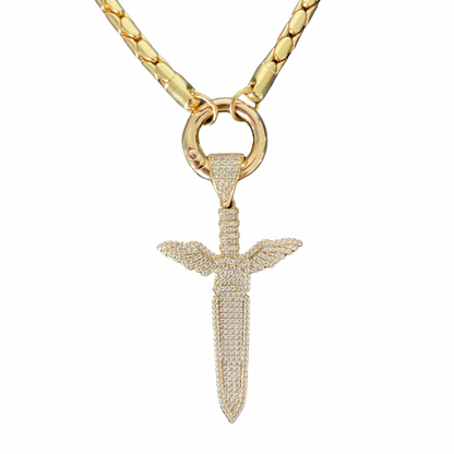 Sword 14 k chain and pendant