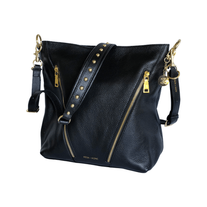 Cora Studded bag strap - Black