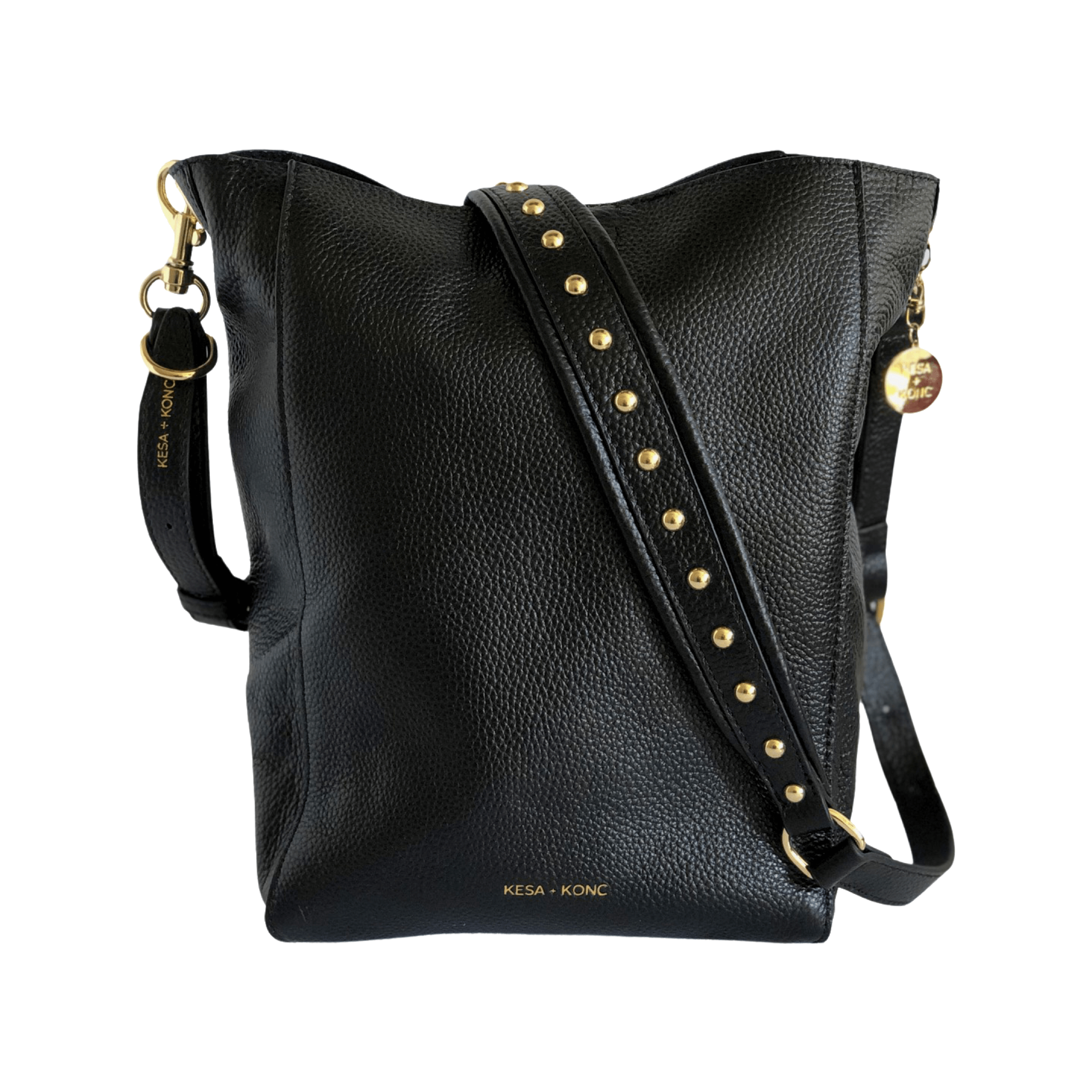 Cora Studded bag strap - Black