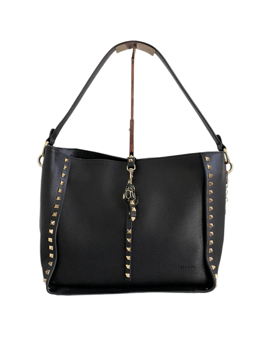 Leather Shoulder Bag - INKA X Black Studded