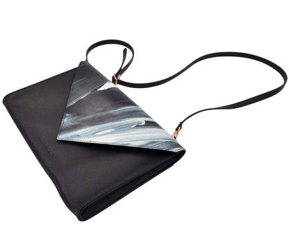 Leather Five way Clutch bag - Mali Rae Black