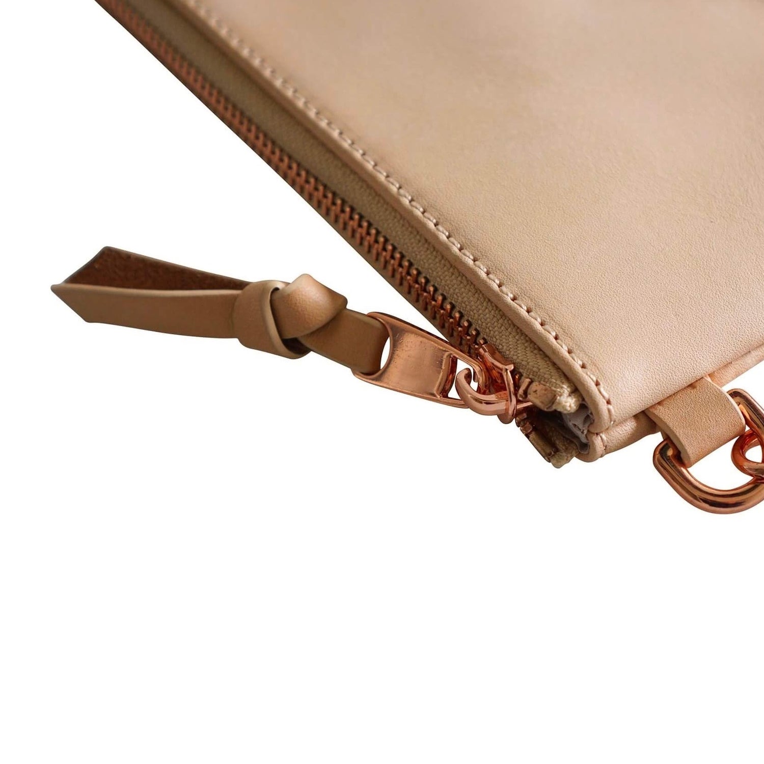 Leather Wristlet pouch - Classic Fawn